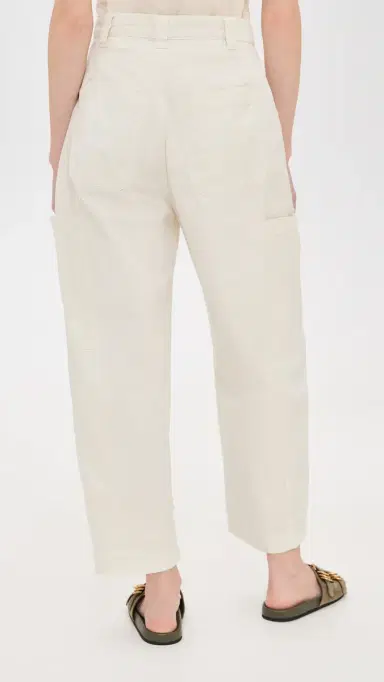 Jamie Haller The Baggy Painter Crop Trousers Ecru | Thumbnail 3 Jamie Haller The Baggy Painter Crop Trousers Ecru | Thumbnail 3