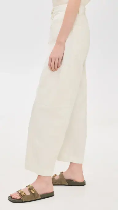 Jamie Haller The Baggy Painter Crop Trousers Ecru | Thumbnail 4 Jamie Haller The Baggy Painter Crop Trousers Ecru | Thumbnail 4