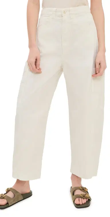 Jamie Haller The Baggy Painter Crop Trousers Ecru | Thumbnail 1 Jamie Haller The Baggy Painter Crop Trousers Ecru | Thumbnail 1