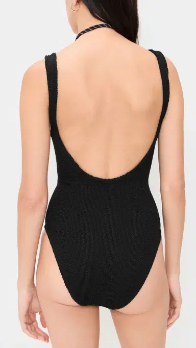 Hunza G Coverage Square Neck One Piece Black One Size | Thumbnail 3