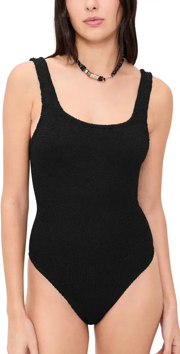Hunza G Coverage Square Neck One Piece Black One Size