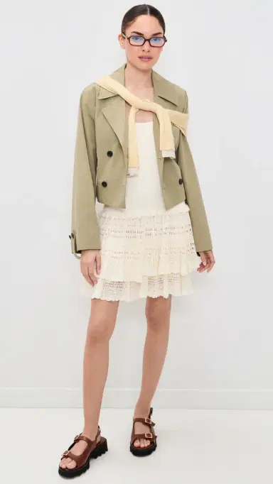 Polo Ralph Lauren Pointelle Tier Dress White | Thumbnail 5