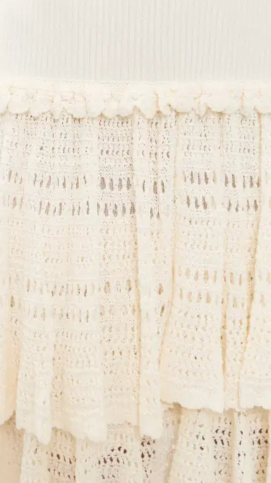 Polo Ralph Lauren Pointelle Tier Dress White | Thumbnail 6
