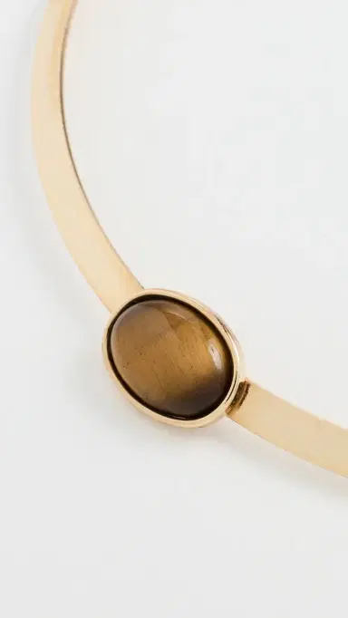 Jennifer Behr Elaine Collar Necklace Tigers Eye One Size | Thumbnail 4