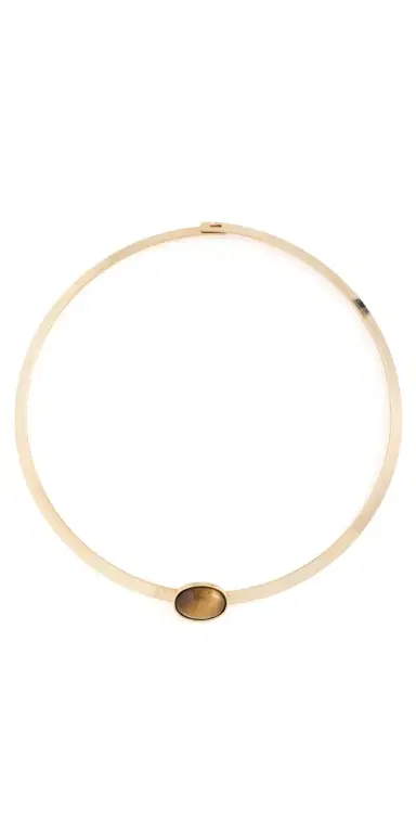 Jennifer Behr Elaine Collar Necklace Tigers Eye One Size | Thumbnail 1