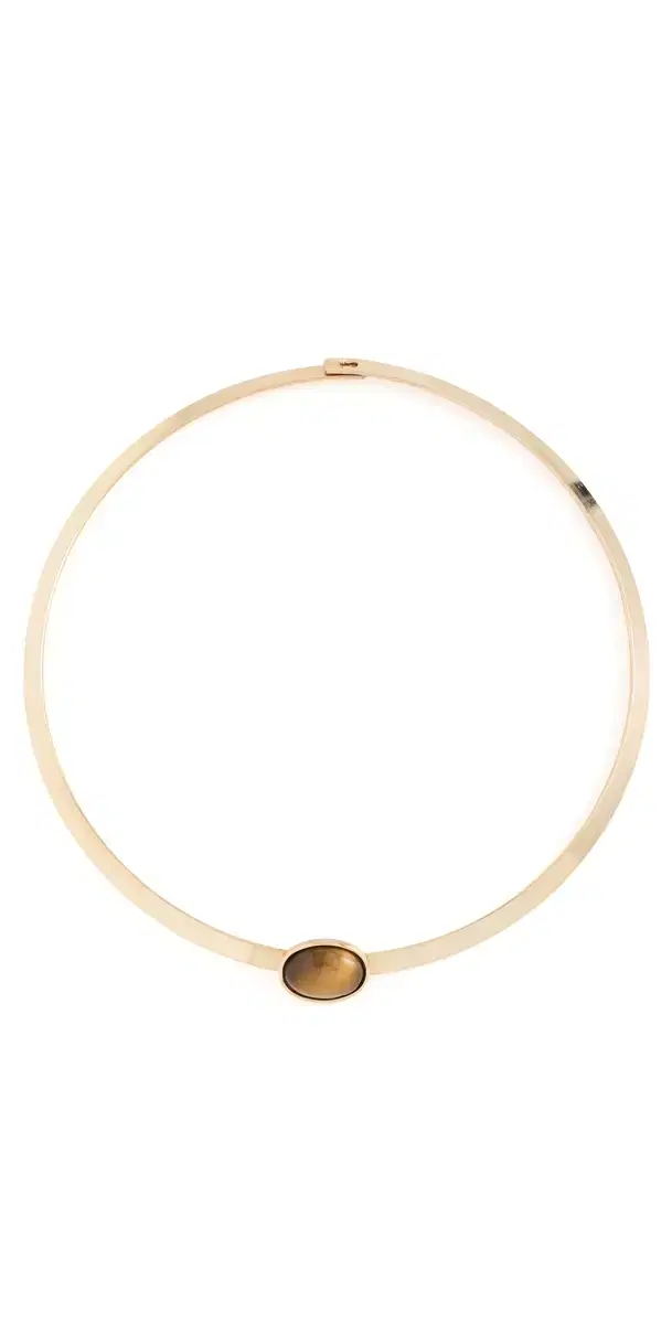 Jennifer Behr Elaine Collar Necklace Tigers Eye One Size