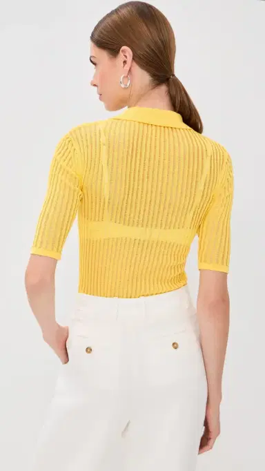 BITE Studios Cotton Net Rib Top Daffodil S | Thumbnail 3