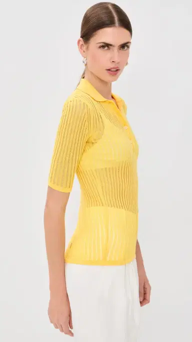 BITE Studios Cotton Net Rib Top Daffodil S | Thumbnail 4