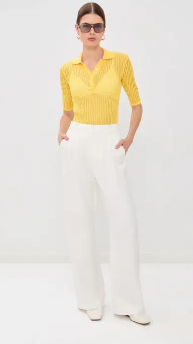 BITE Studios Cotton Net Rib Top Daffodil S | Thumbnail 5