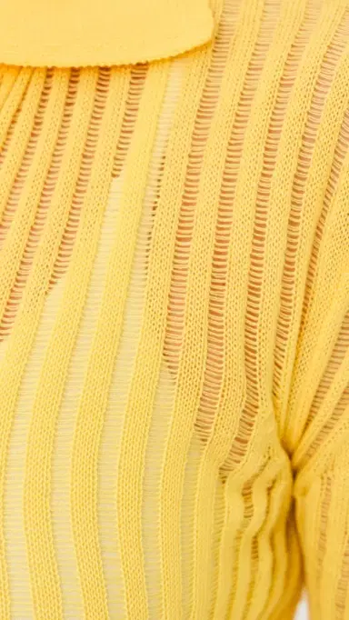 BITE Studios Cotton Net Rib Top Daffodil S | Thumbnail 6