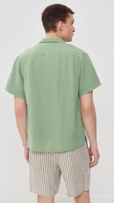 Bather inen Camp Shirt Sage | Thumbnail 3