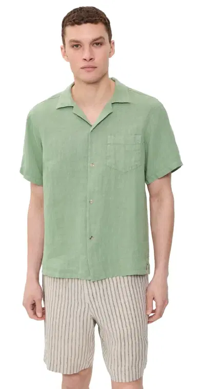 Bather inen Camp Shirt Sage | Thumbnail 1