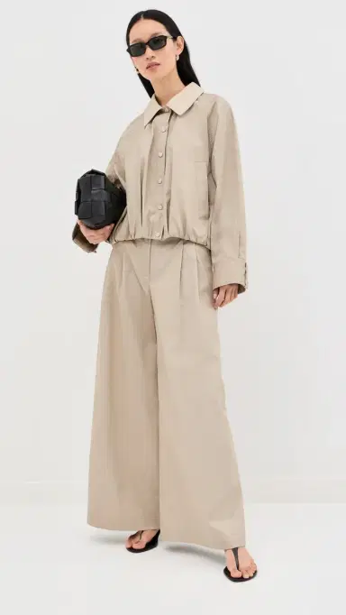 3.1 Phillip Lim Wide Leg Pleated Pants Khaki/Birch | Thumbnail 2 3.1 Phillip Lim Wide Leg Pleated Pants Khaki/Birch | Thumbnail 2