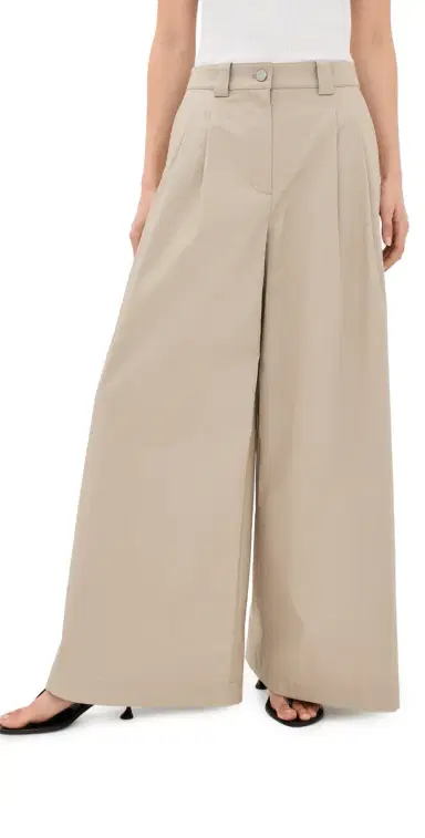 3.1 Phillip Lim Wide Leg Pleated Pants Khaki/Birch | Thumbnail 1 3.1 Phillip Lim Wide Leg Pleated Pants Khaki/Birch | Thumbnail 1