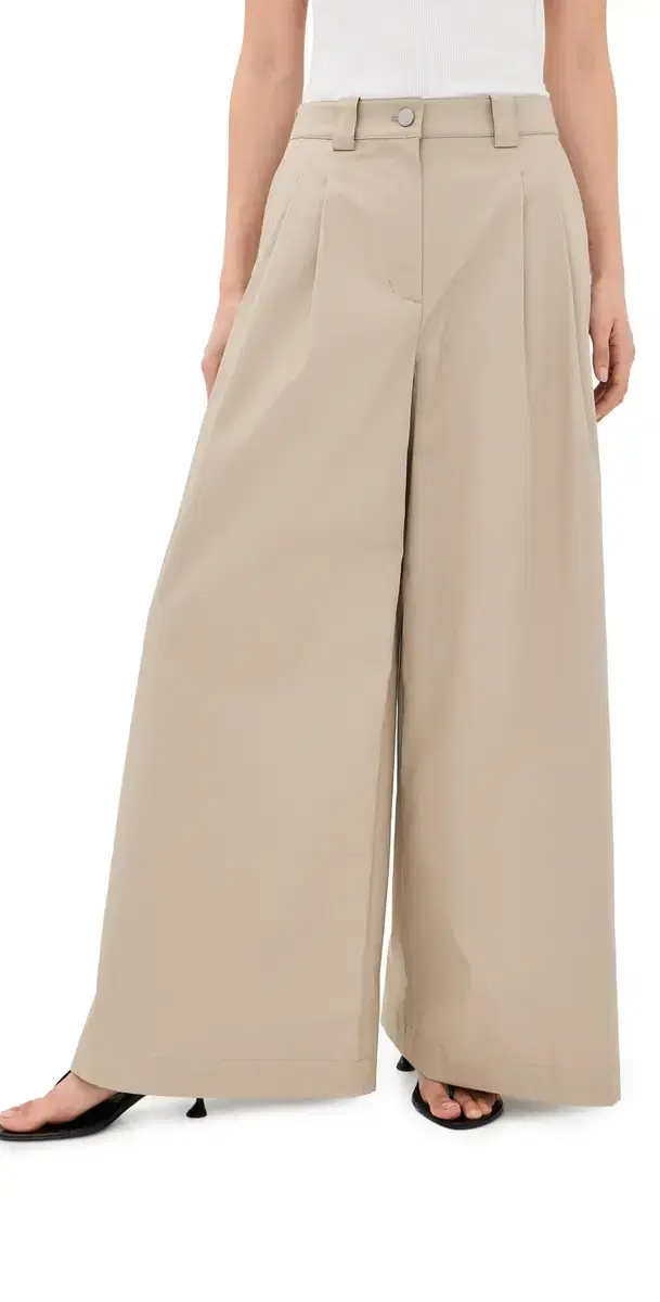 Wide Leg Pleated Pants Khaki/Birch Wide Leg Pleated Pants Khaki/Birch