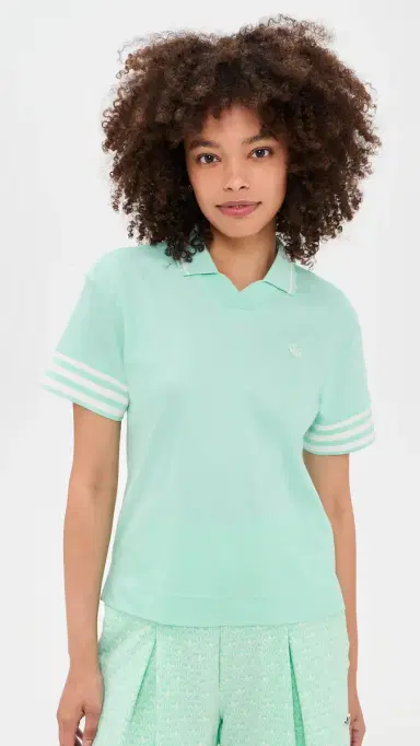 Adidas Golf Originals 3 tripe Polo Clear Mint | Thumbnail 2 Adidas Golf Originals 3 tripe Polo Clear Mint | Thumbnail 2