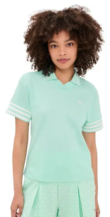 Adidas Golf Originals 3 tripe Polo Clear Mint | Thumbnail 1 Adidas Golf Originals 3 tripe Polo Clear Mint | Thumbnail 1
