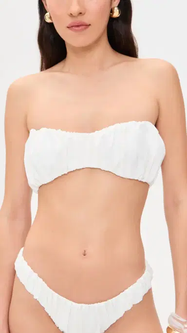 CAROLINE CONSTAS Leila Ruched Bikini Top | Thumbnail 2 CAROLINE CONSTAS Leila Ruched Bikini Top | Thumbnail 2