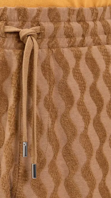 Frescobol Carioca Augusto istra Jacquard Terry Shorts 8 Caramel | Thumbnail 6