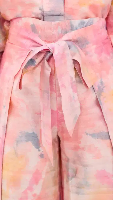 Coniglio Palm Beach Two Panel Wrap Silk Pants Tropical Storm Hand Dye | Thumbnail 6 Coniglio Palm Beach Two Panel Wrap Silk Pants Tropical Storm Hand Dye | Thumbnail 6