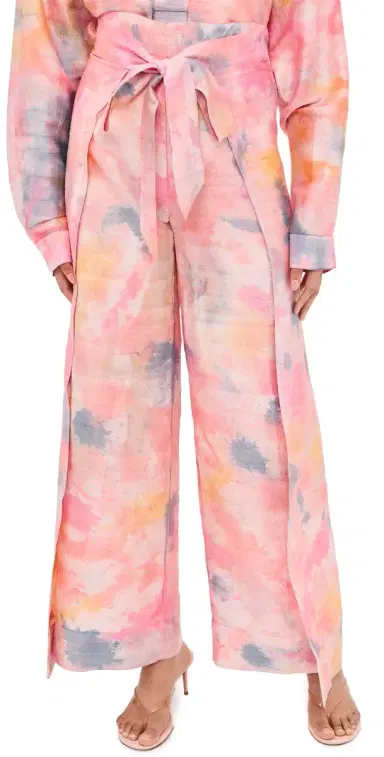 Coniglio Palm Beach Two Panel Wrap Silk Pants Tropical Storm Hand Dye | Thumbnail 1 Coniglio Palm Beach Two Panel Wrap Silk Pants Tropical Storm Hand Dye | Thumbnail 1