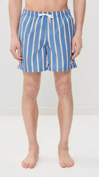BATHER Stripe Classic Swim Trunks 6 Yellow & White S | Thumbnail 2