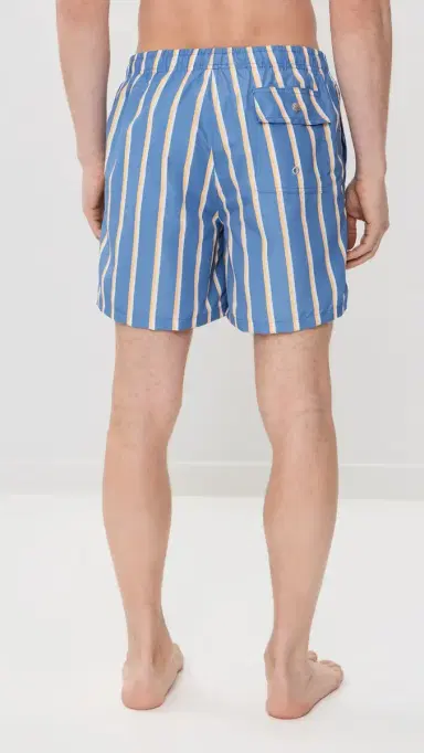 BATHER Stripe Classic Swim Trunks 6 Yellow & White S | Thumbnail 3