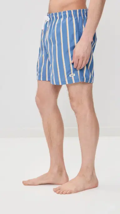 BATHER Stripe Classic Swim Trunks 6 Yellow & White S | Thumbnail 4