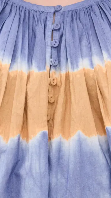 Coniglio Palm Beach Shirred Half Placket Mini Dress Shibori Hand Dye One Size | Thumbnail 6 Coniglio Palm Beach Shirred Half Placket Mini Dress Shibori Hand Dye One Size | Thumbnail 6