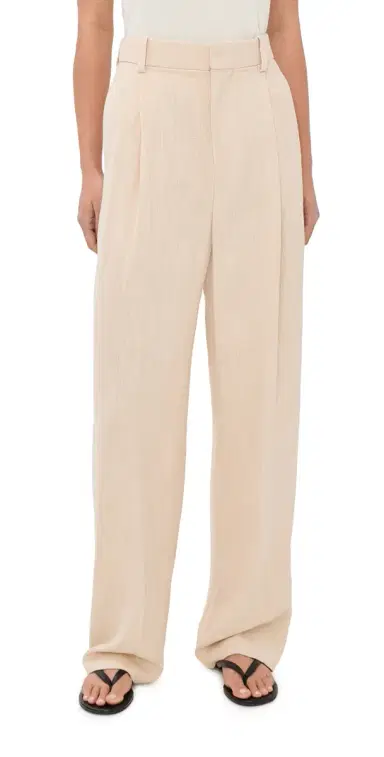 WARDROBE.NYC WARDROBE. NYC Spring Tailored Trousers Cream | Thumbnail 1 WARDROBE.NYC WARDROBE. NYC Spring Tailored Trousers Cream | Thumbnail 1