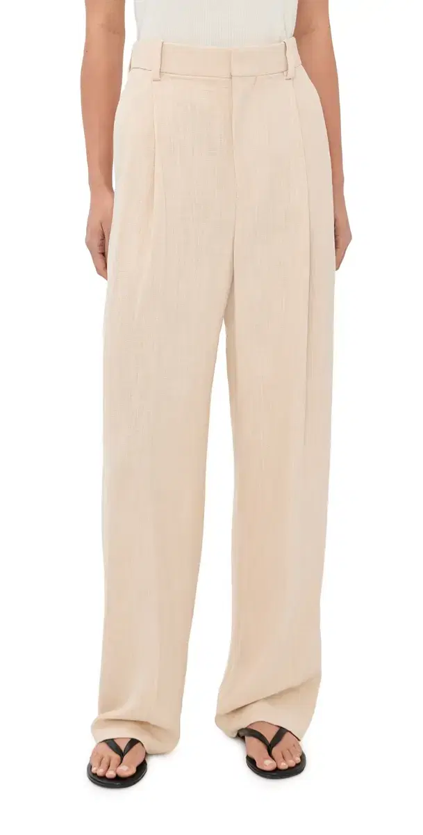 WARDROBE. NYC pring Tailored Trousers Cream