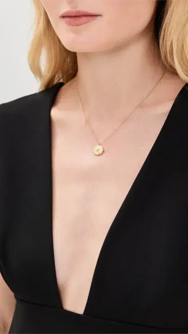 Gorjana Birthstone Coin Necklace April One Size | Thumbnail 3