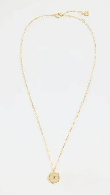 Gorjana Birthstone Coin Necklace April One Size | Thumbnail 5