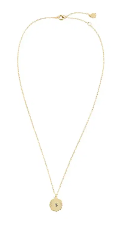 Gorjana Birthstone Coin Necklace April One Size | Thumbnail 1
