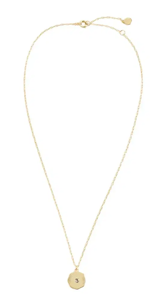 Gorjana Birthstone Coin Necklace April One Size