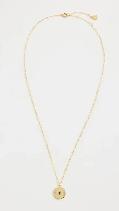 Gorjana Birthstone Coin Necklace February One Size | Thumbnail 4