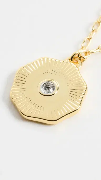 Gorjana Birthstone Coin Necklace March One Size | Thumbnail 4