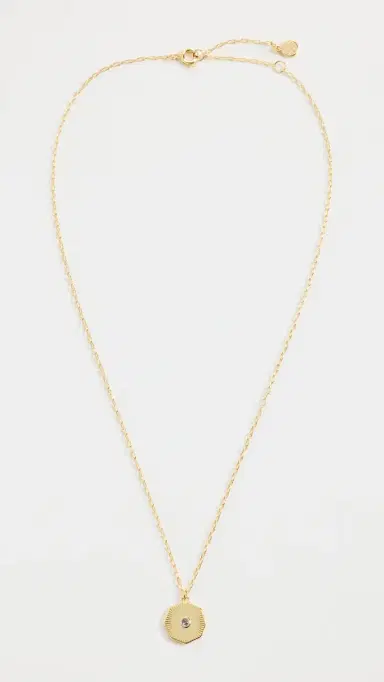 Gorjana Birthstone Coin Necklace March One Size | Thumbnail 5