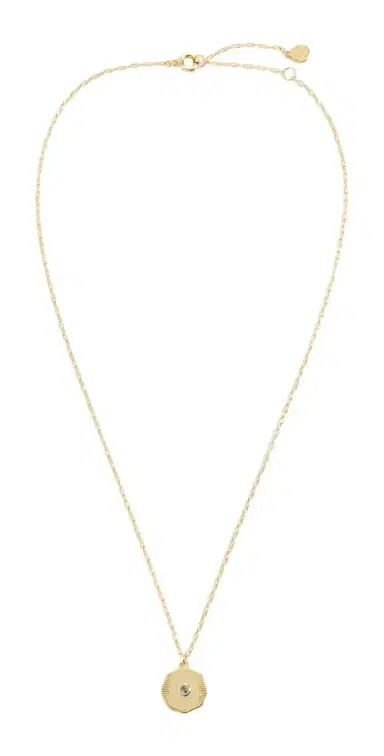 Gorjana Birthstone Coin Necklace March One Size | Thumbnail 1