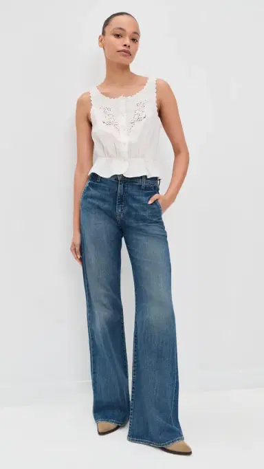 RE/DONE Jerry Tank Blouse Vintage White | Thumbnail 5 RE/DONE Jerry Tank Blouse Vintage White | Thumbnail 5