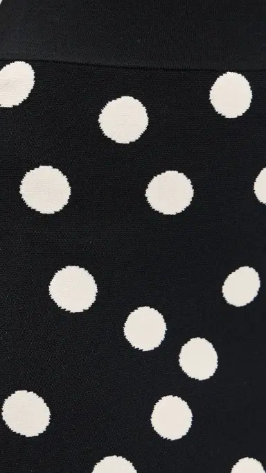 L'AGENCE ae Polka Dot Flare Skirt Black/Ecru Polka Dot | Thumbnail 6