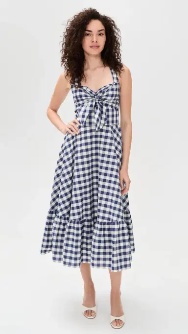 Shoshanna Nellie Dress Navy/Optic 6 | Thumbnail 2