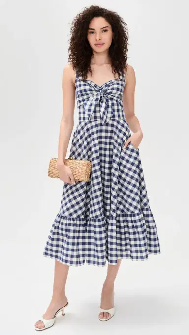 Shoshanna Nellie Dress Navy/Optic 6 | Thumbnail 5
