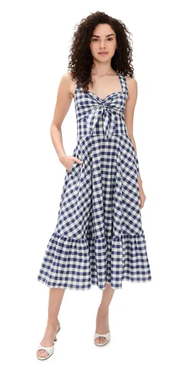 Shoshanna Nellie Dress Navy/Optic 6 | Thumbnail 1