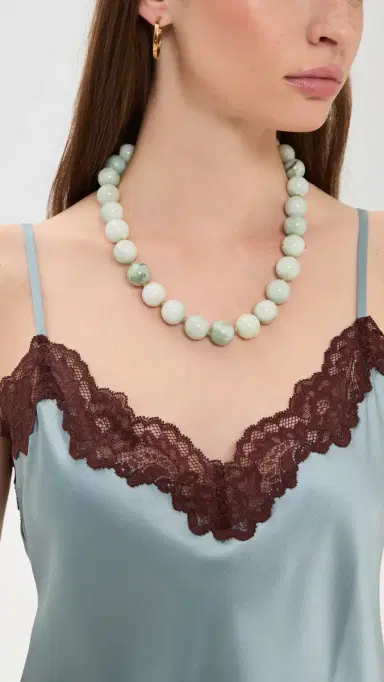 Jennifer Behr Louisa Necklace Jade One Size | Thumbnail 3 Jennifer Behr Louisa Necklace Jade One Size | Thumbnail 3