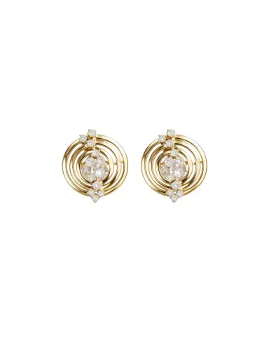 Wish Fine Jewelry 1.13ct Diamond 14K Gold Solar Earrings | Thumbnail 1 Wish Fine Jewelry 1.13ct Diamond 14K Gold Solar Earrings | Thumbnail 1
