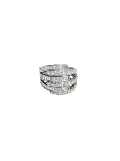 Wish Fine Jewelry 2.00ct Diamond 14K Gold Multi Row Band Ring | Thumbnail 1 Wish Fine Jewelry 2.00ct Diamond 14K Gold Multi Row Band Ring | Thumbnail 1