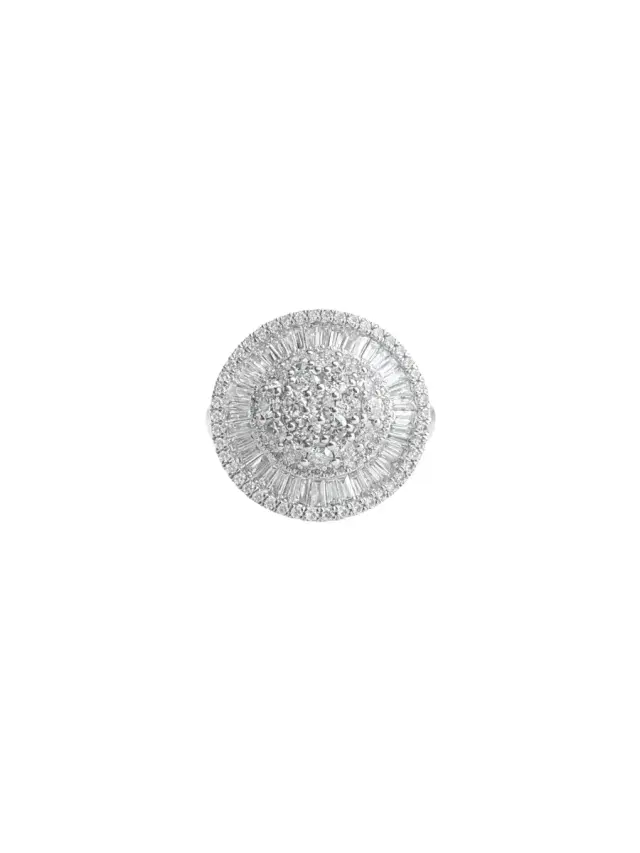 Wish Fine Jewelry 2.00ct Diamond 14K Gold Pave Cocktail Ring