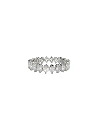 Wish Fine Jewelry 2.89ct Diamond 18K Gold Flexible Eternity Band Ring | Thumbnail 1 Wish Fine Jewelry 2.89ct Diamond 18K Gold Flexible Eternity Band Ring | Thumbnail 1