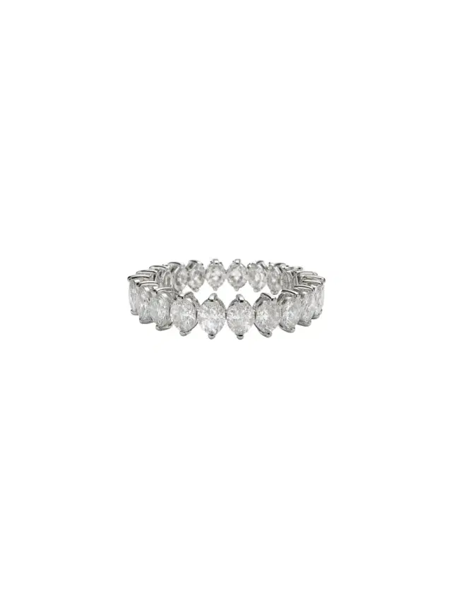 Wish Fine Jewelry 2.89ct Diamond 18K Gold Flexible Eternity Band Ring